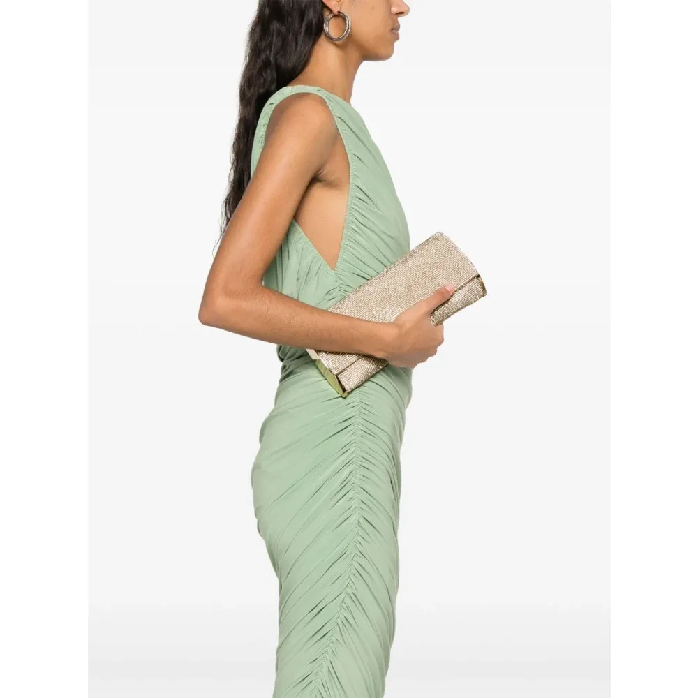 Crystal Mesh Clutch Bag Sand - Benedetta Bruzziches - Modalova