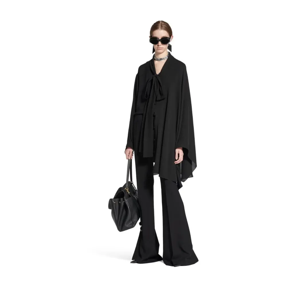Washed Silk Scarf Blouse - Balenciaga - Modalova