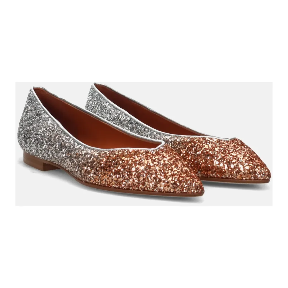 Sparkling Silver Flat Shoes - Prosperine - Modalova