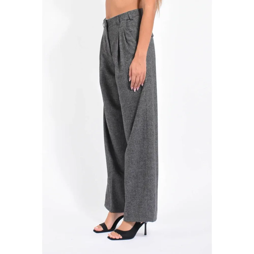 Wide Fabric Tailored Trousers - A Paper Kid - Modalova