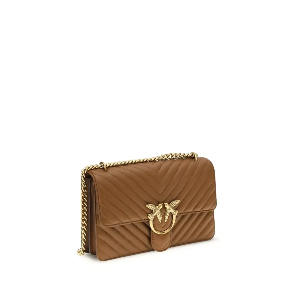 Love One Classic Leather Shoulder Bag - Pinko - Modalova