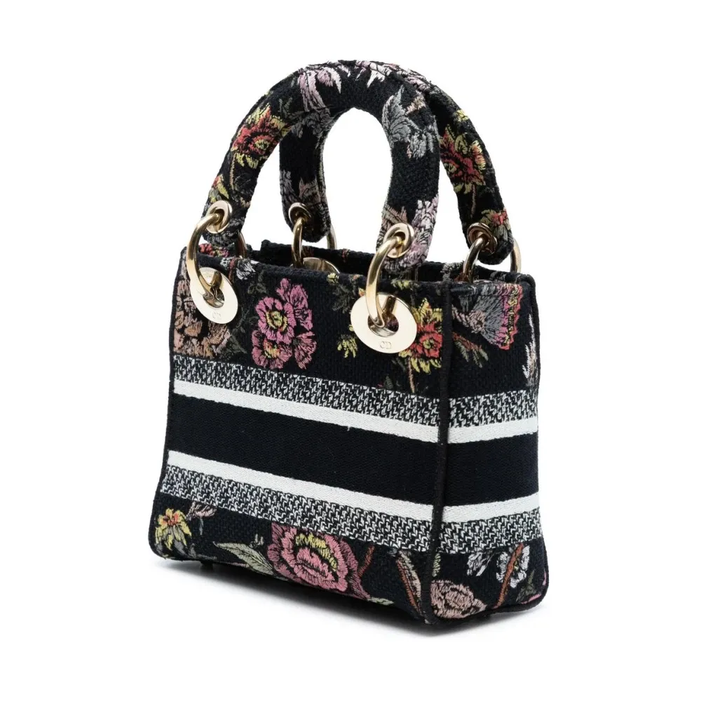Pre-owned Floral Embroidered Handbag - Dior Vintage - Modalova