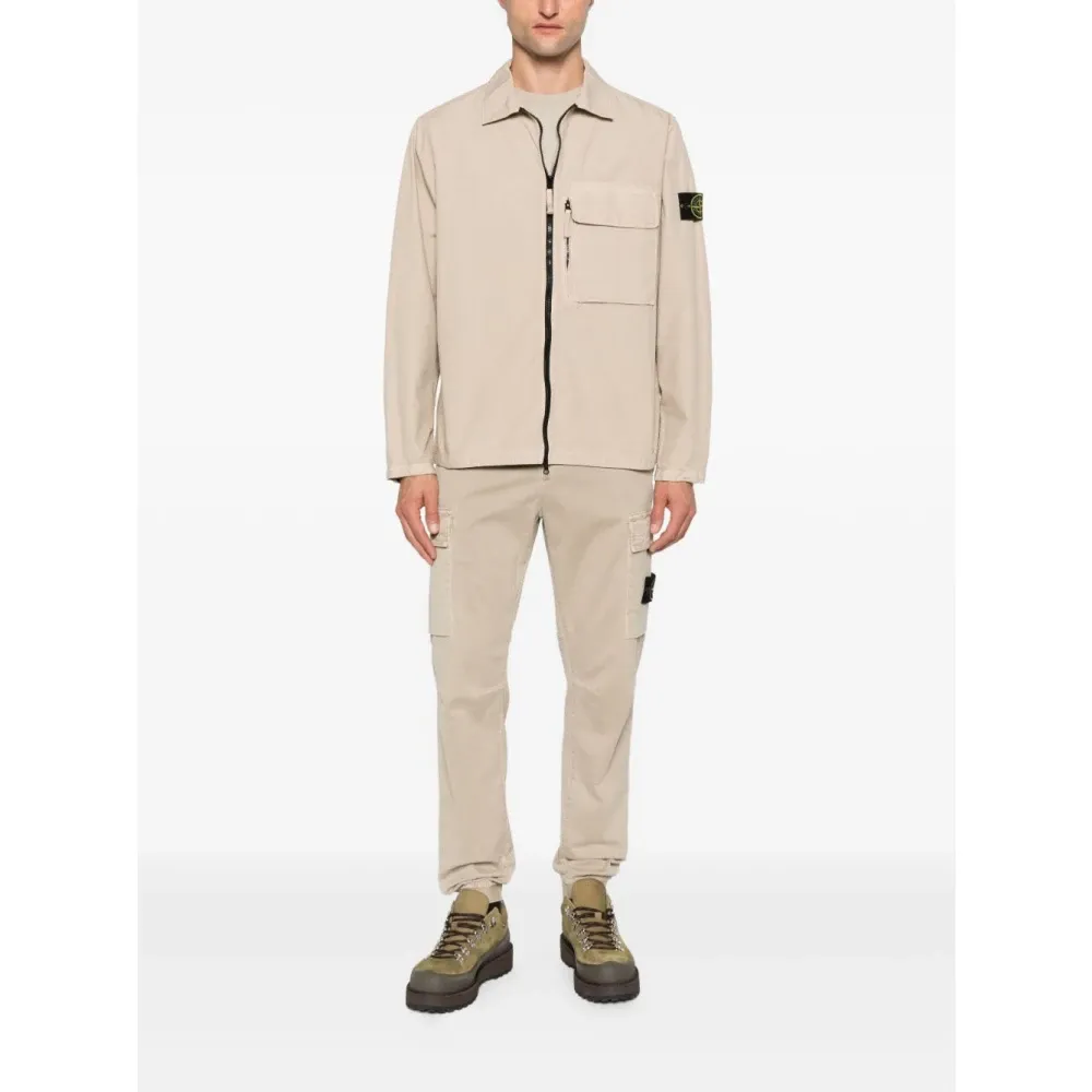 Beige Jacket with Bellows Pocket - Stone Island - Modalova