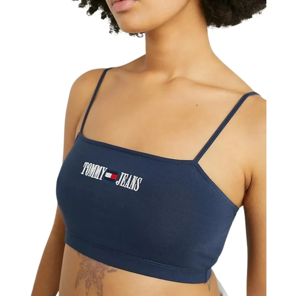 Blue Cotton Crop Top Ultra Archive - Tommy Jeans - Modalova
