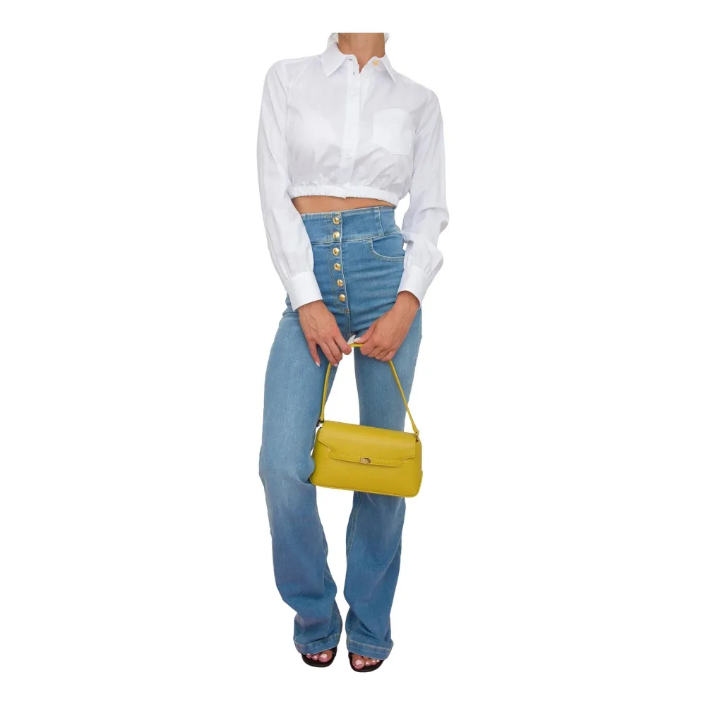 Elegant White Shirt for Women - Elisabetta Franchi - Modalova
