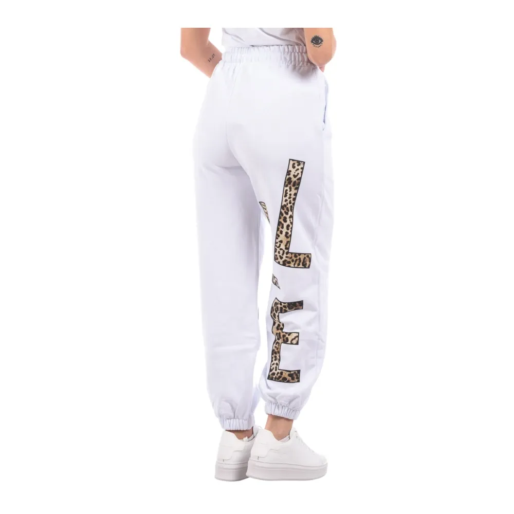 White Logo Jogger Sweatpants Women - Gaëlle Paris - Modalova