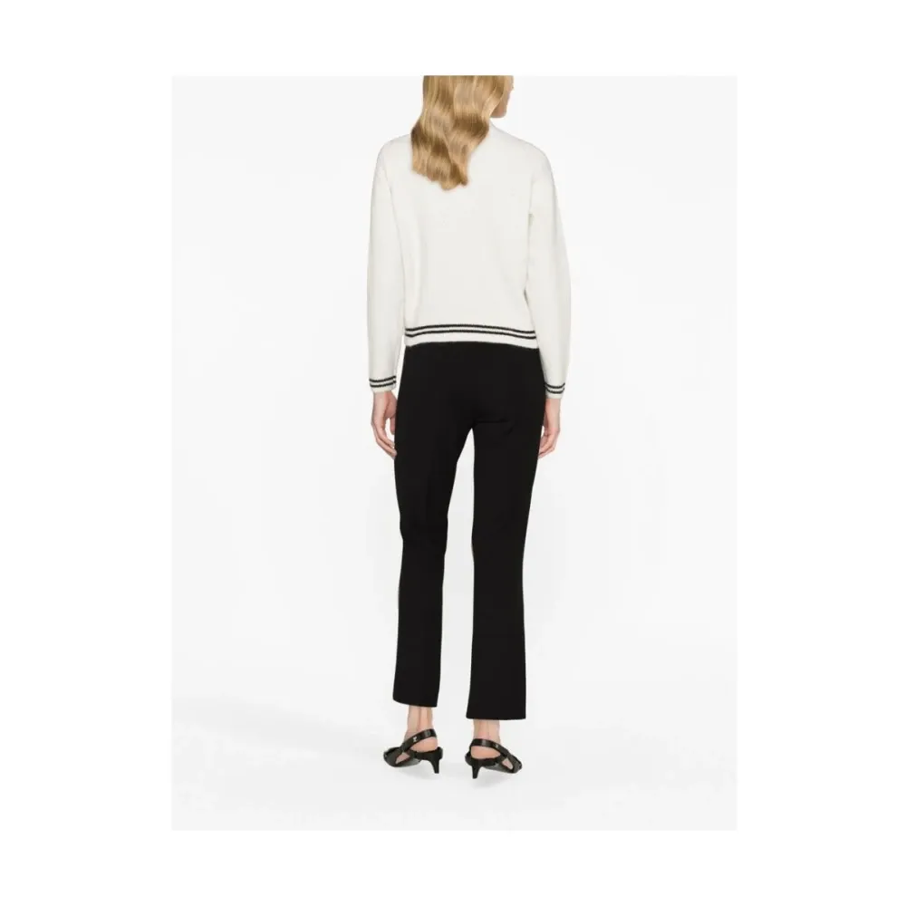 Black Cotton Blend Cropped Trousers - Max Mara - Modalova