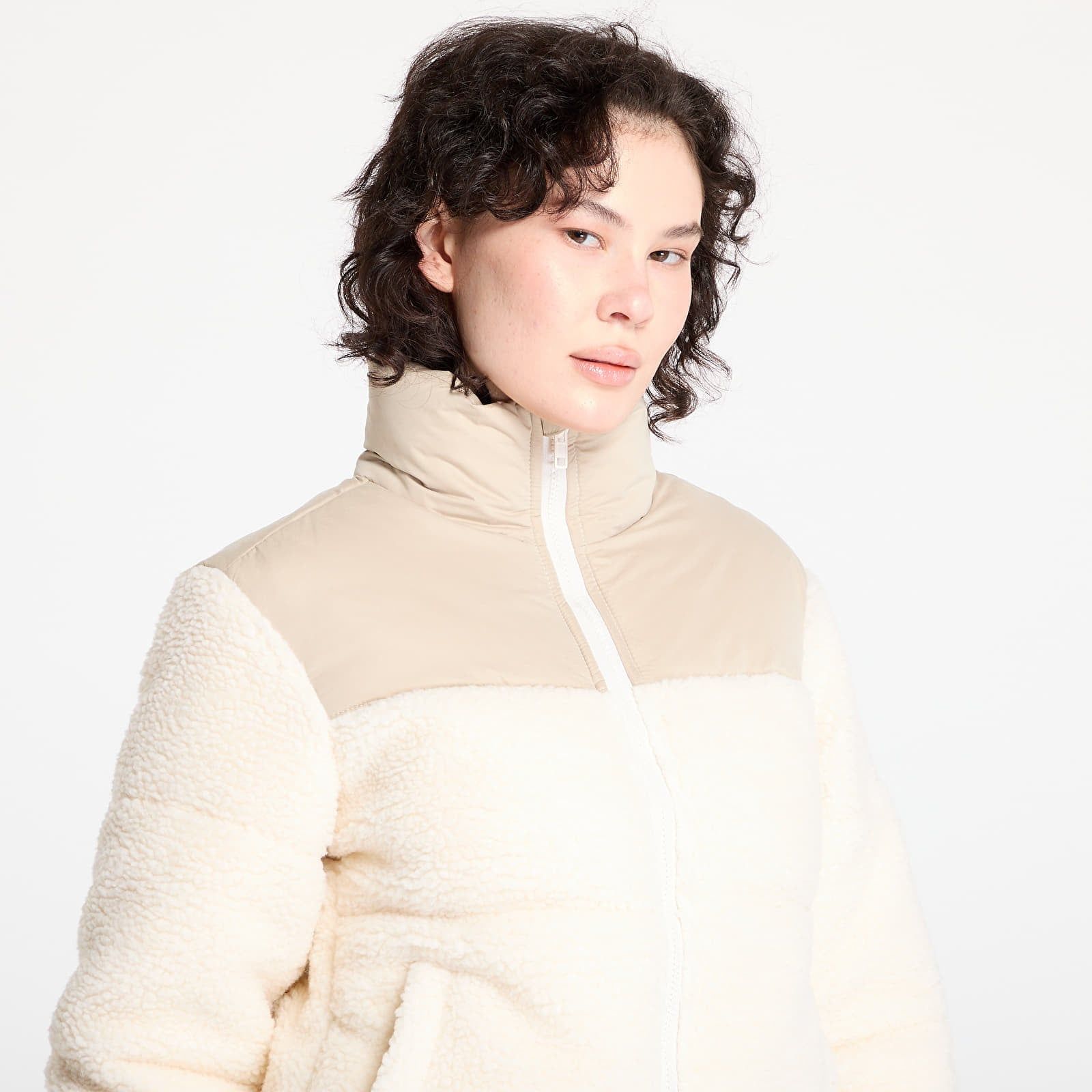Giacca Ladies Short Sherpa Mix Puffer Jacket / XL - Urban Classics - Modalova