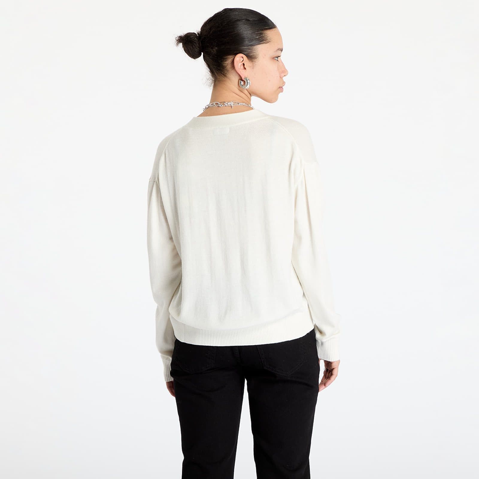 Maglione Silk and Wool-Blend Mini Triangle Cardigan M - Guess Jeans - Modalova