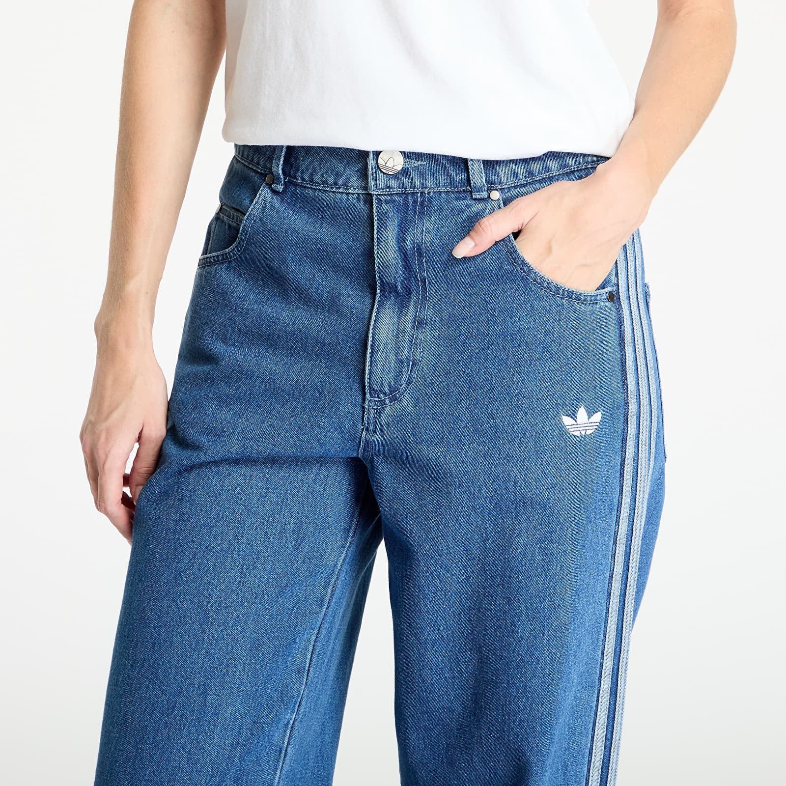 Jeans adidas Adicolor Denim 3 Stripes Track Pants 29/30 - adidas Originals - Modalova