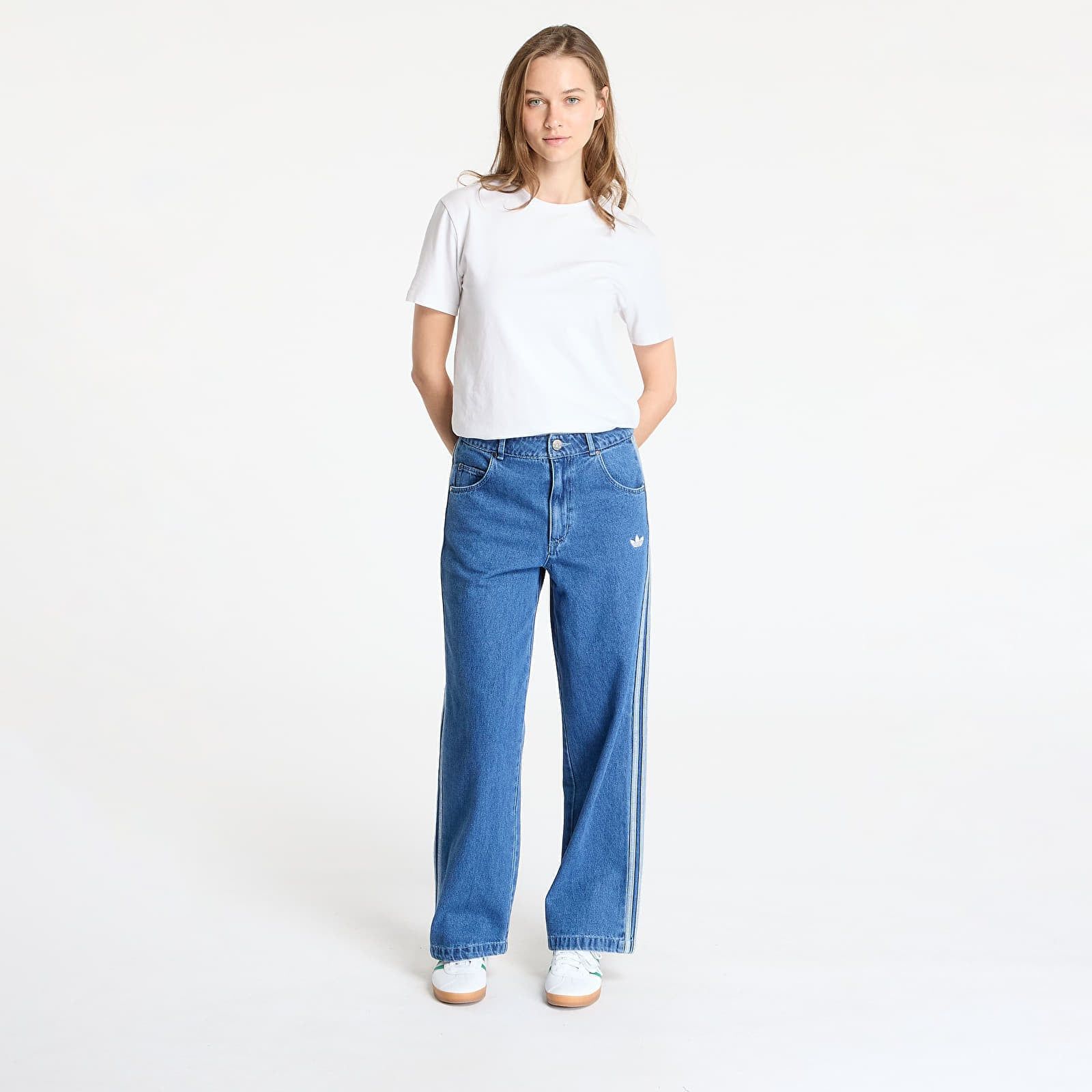 Jeans adidas Adicolor Denim 3 Stripes Track Pants 29/30 - adidas Originals - Modalova
