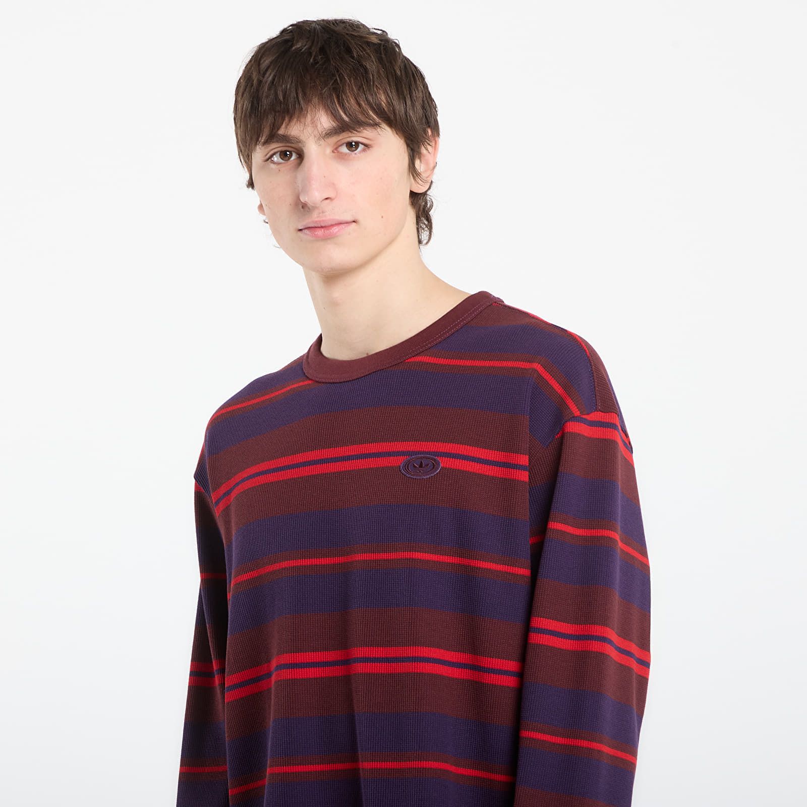 Maglietta adidas 90S Alternative Sport Long Sleeve Stripe Waffle T-Shirt L - adidas Originals - Modalova