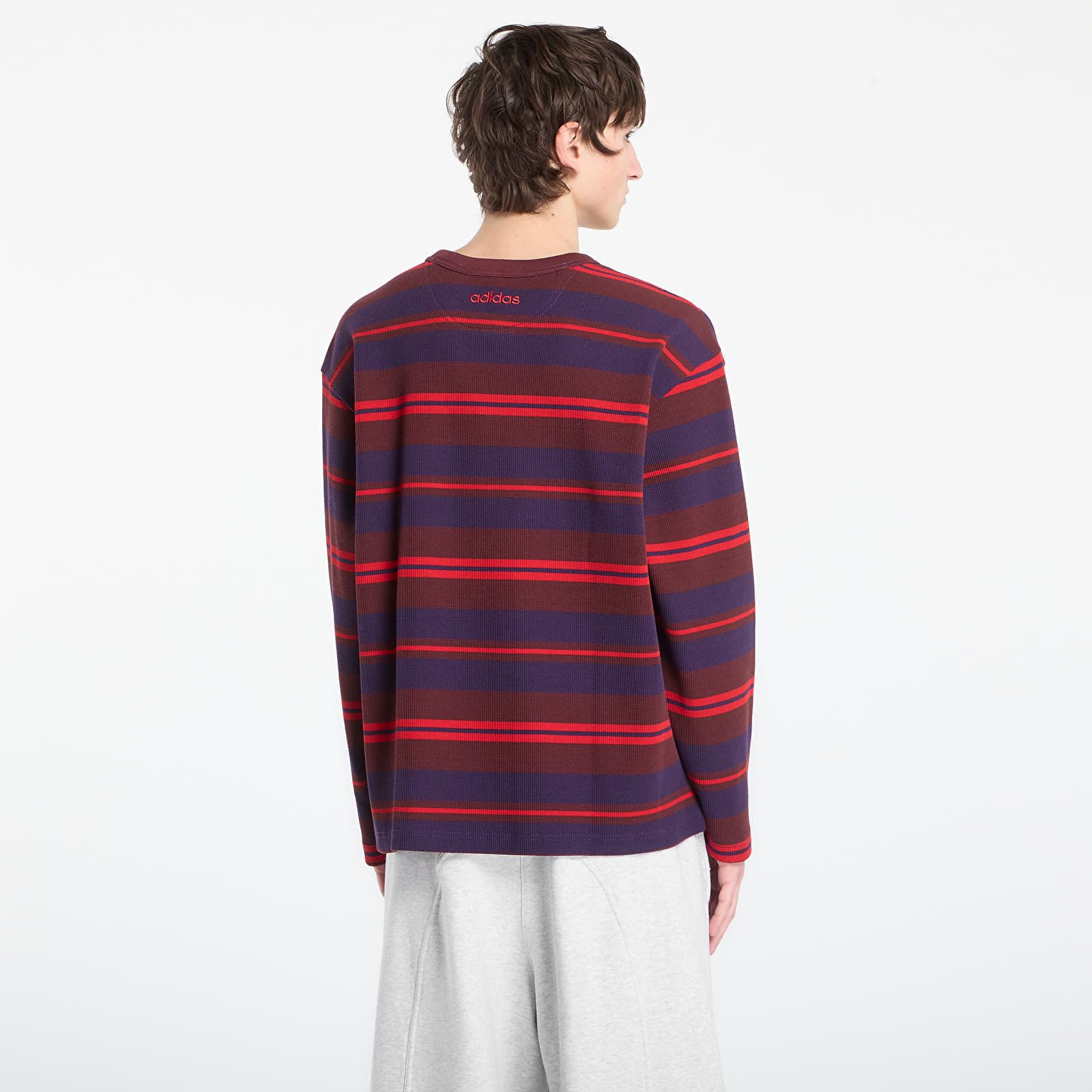 Maglietta adidas 90S Alternative Sport Long Sleeve Stripe Waffle T-Shirt L - adidas Originals - Modalova