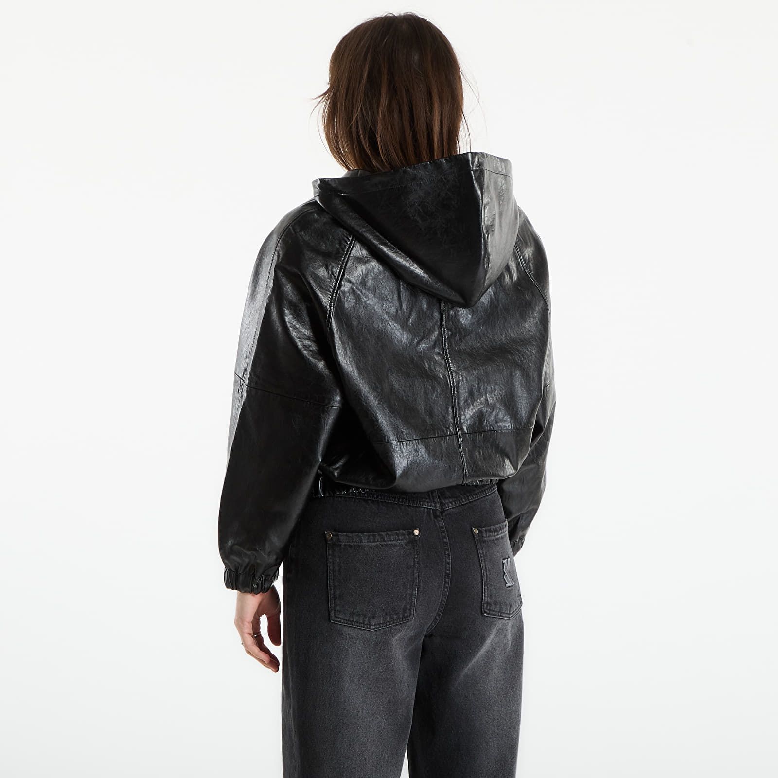 Giacca Faux Leather Hoodie XS - Michael Kors - Modalova