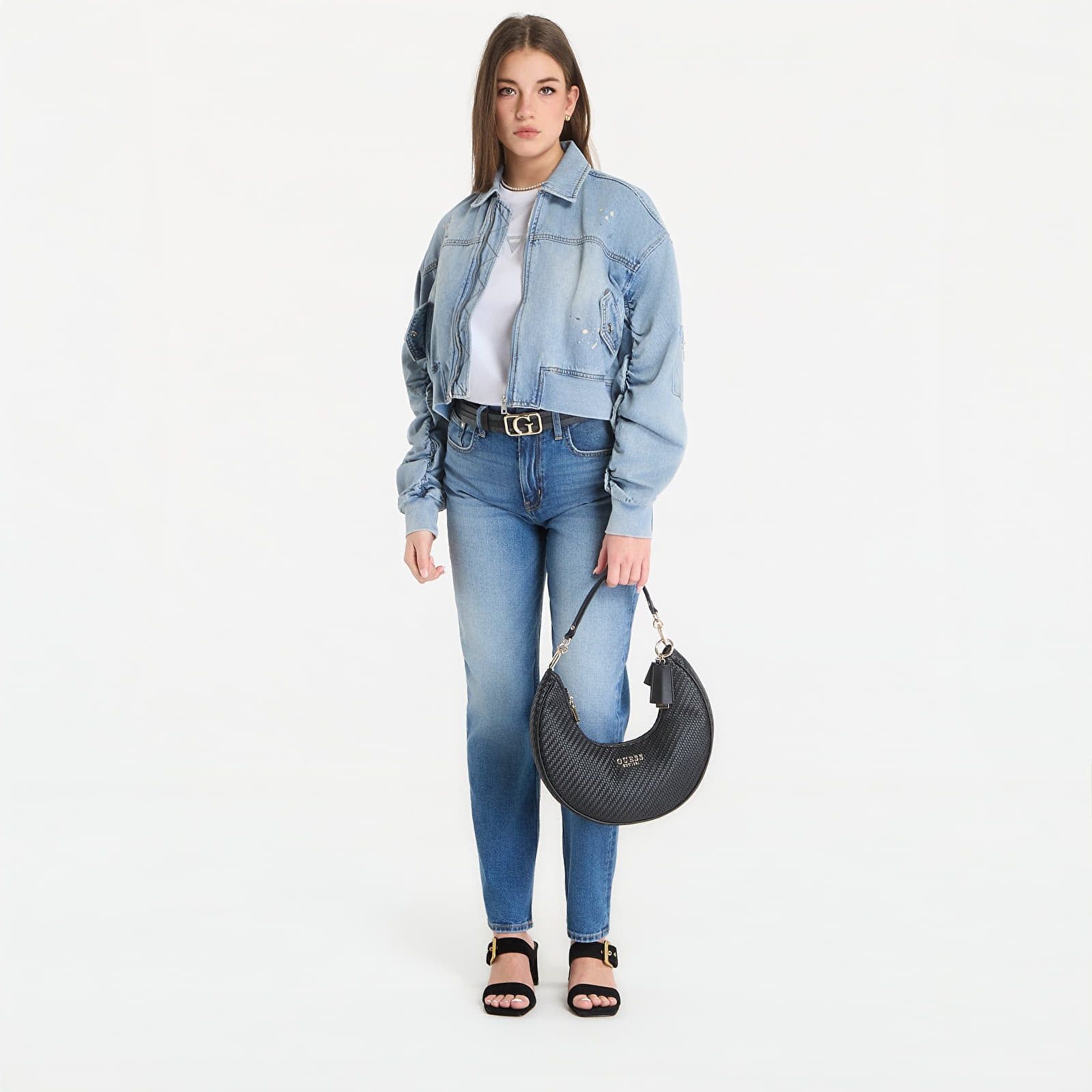 Giacca Ls Anna Crop Bomber Jacket XS - GUESS - Modalova
