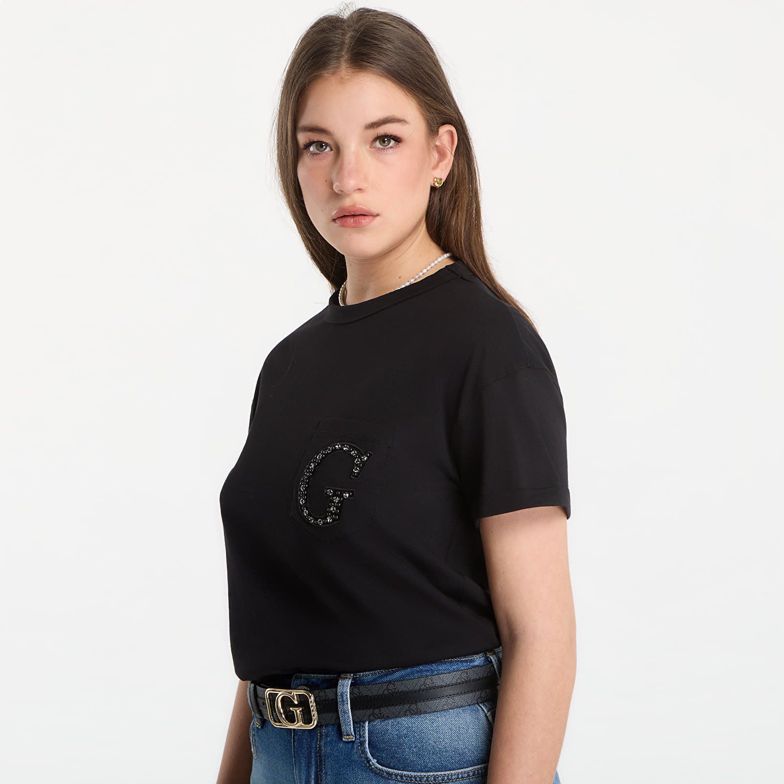 Maglietta Ss Cn Pocket G Logo Tee M - GUESS - Modalova
