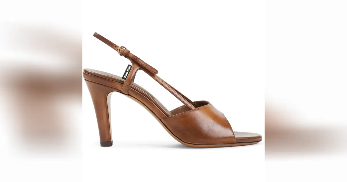 MIU MIU Leather Sandals | Modalova