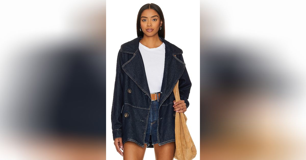 Free people blue fur store coat