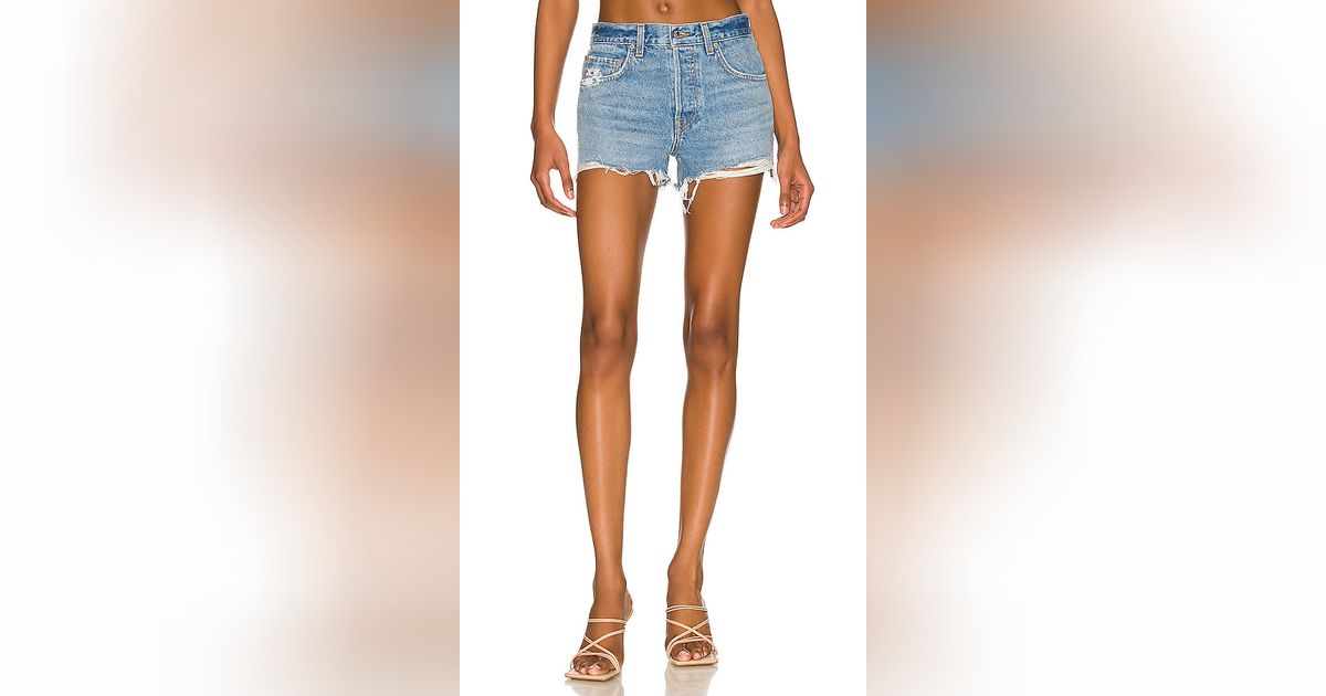 Grlfrnd helena denim shorts online
