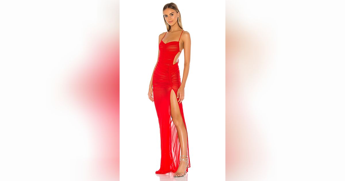 Michael costello top follie gown