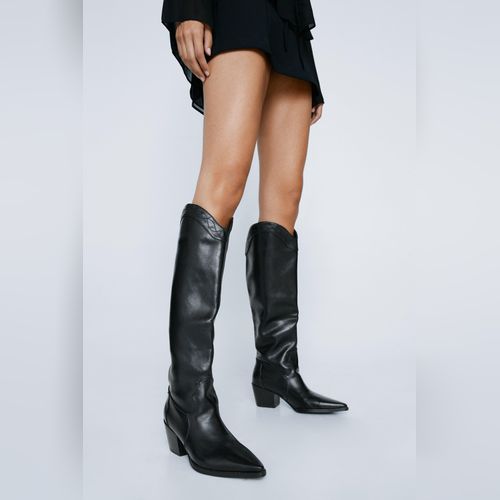 Faux leather best sale cowboy boots womens