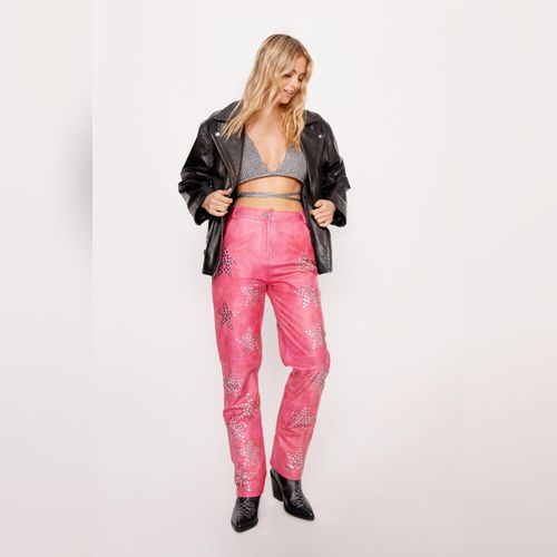 Pink store snakeskin pants