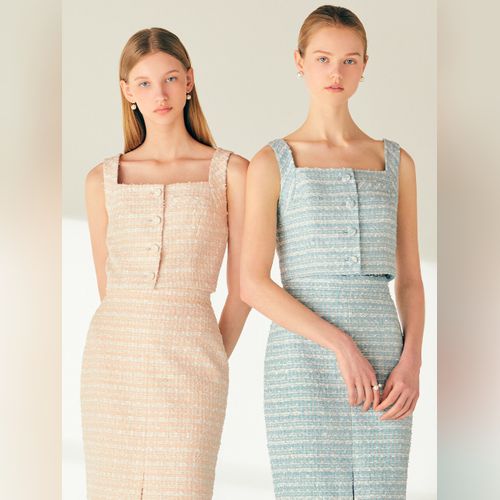 [BAU by Bride And You] ELOISE detail tweed dress ☆送料込☆ Plan your wedding with bride and you