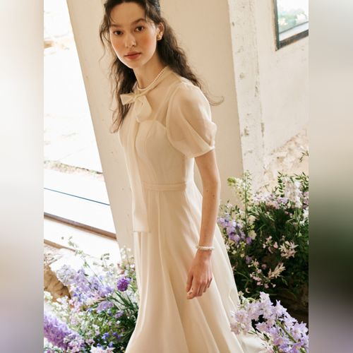 ワンピース BAU by Bride And You JENNA Round neck flared tweed mini dres BAU by Bride And You for Women | Modalova