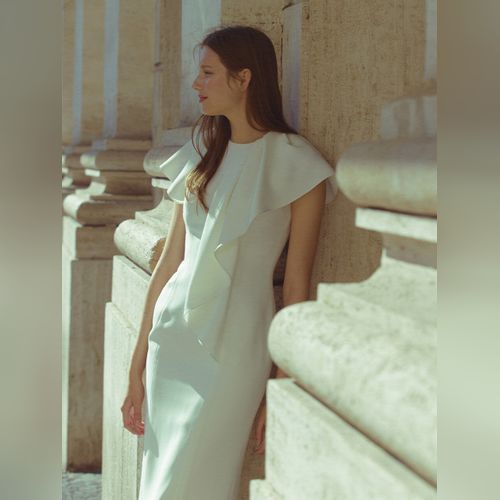 [BAU by Bride And You] AGATHA sleeve A-line midi dress ☆ Designer fashion, Seoul-fully created | W Concept