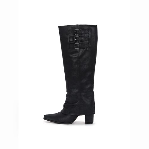 【Matin Kim】MATIN LEATHER BLOAFER HEELS MATIN LEATHER BLOAFER HEELS IN BLACK – Matin Kim