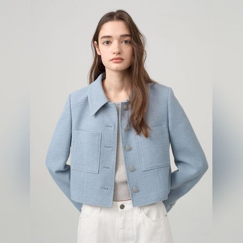 ★on&on★ Round Neck Handmade Wool Jacket NEW4WJ913_10 on&on Jacket for Women | Modalova
