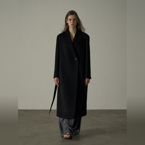 コート FACADE PATTERN Cashmere Balmacan coat_charcoal Designer fashion, Seoul-fully created | W Concept