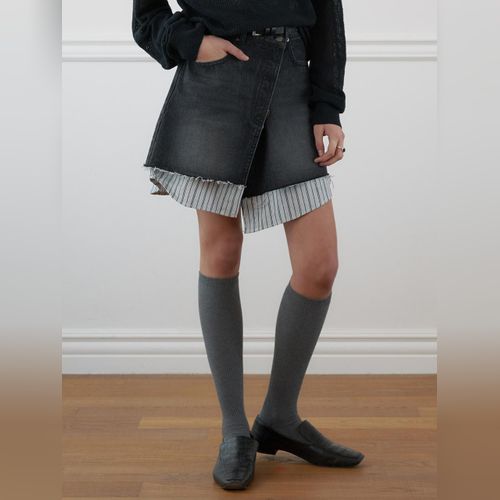 【WONDER WONDER】renka wrap button mini skirt Renka wrap button mini skirt - WONDER WONDER | 60% - Asian