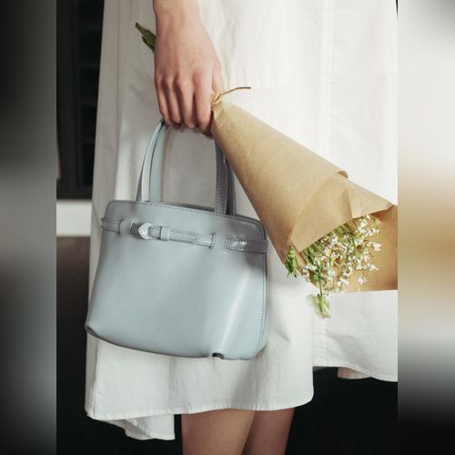 monde monde Classic leather buckle tote bag (4colors)