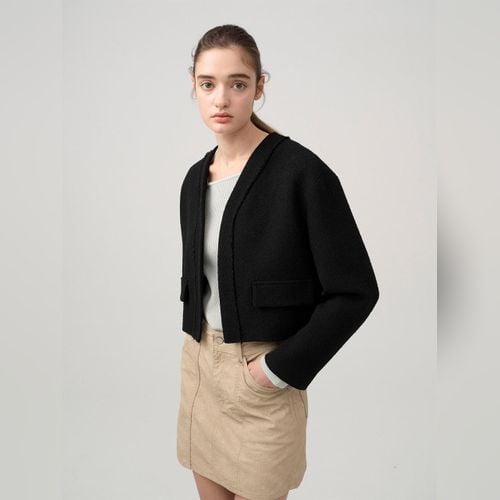 ★on&on★ Round Neck Handmade Wool Jacket NEW4WJ913_9C on&on Jacket for Women | Modalova