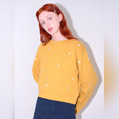 【DAISY SYNDROME】ESSENCIAL TWO WAYフードジップアップ DAISY SYNDROME☆韓国☆人気☆FLORAL CROPPED HOODIE ZIP-UP