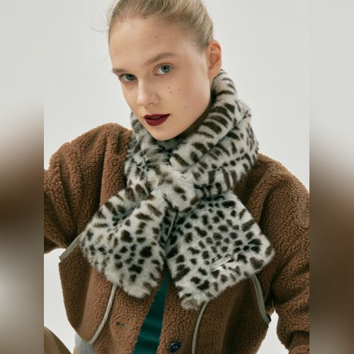 マフラー・ストール MOLLIOLLI THEO Two-Way Fur Padded Long Muffler Green MW5WMF0 Molemsx Men's Warm Vegan Down Long Parka, Waterproof Ski