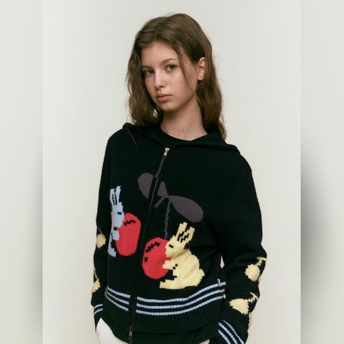 Tシャツ・カットソー KIRSH BOUQUET GIRL WORDING SHORT SLEEVE CARDIGAN BOUQUET GIRL WORDING SHORT SLEEVE CARDIGAN [BLACK] - KIRSH
