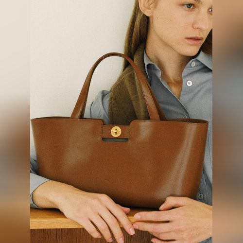 ◇monde monde◇ Folder Medium Bag Mocha Brown Folder medium bag Mocha brown - mondemonde
