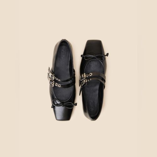 SUECOMMA BONNIE Black Ballet Flats for Women | Modalova