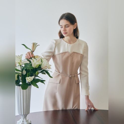 ■JJ JIGOTT(JJジゴット)Jacket Style Pearl Dress □JJ JIGOTT(JJジゴット)Pearl Burton Jacket Style Dress