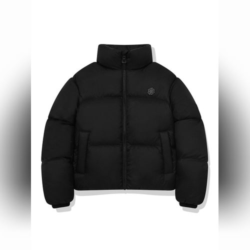 ダウンジャケット・コート Wacky Willy Women's Glossy Hooded Short Down Jumper Black Wacky Willy Overcoat | Modalova