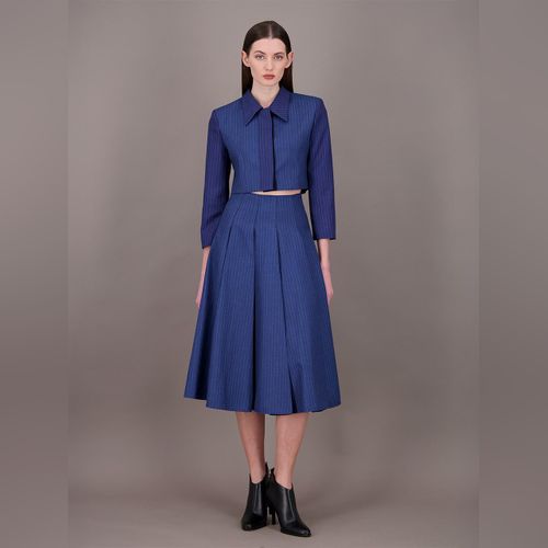 OHGA FLARE SKIRT ネイビー　M FLARE SKIRT | OHGA