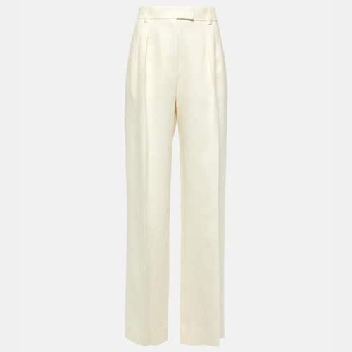【The Row】 Antone high-riseリネンワイドレッグパンツ the-row-antone-high-rise-linen