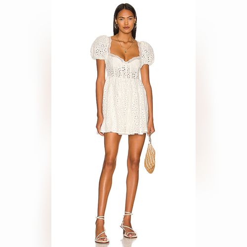 For love and lemons white ruffle dress deals