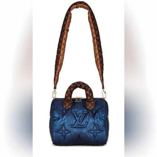 FWRD Renew Louis Vuitton Pillow Speedy Bandouliere 25 Bag in Blue